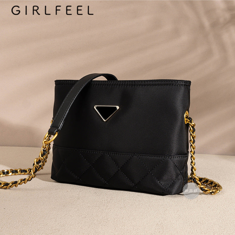 Rhombus Chain Minority Fashion Oxford Cloth Crossbody Bags