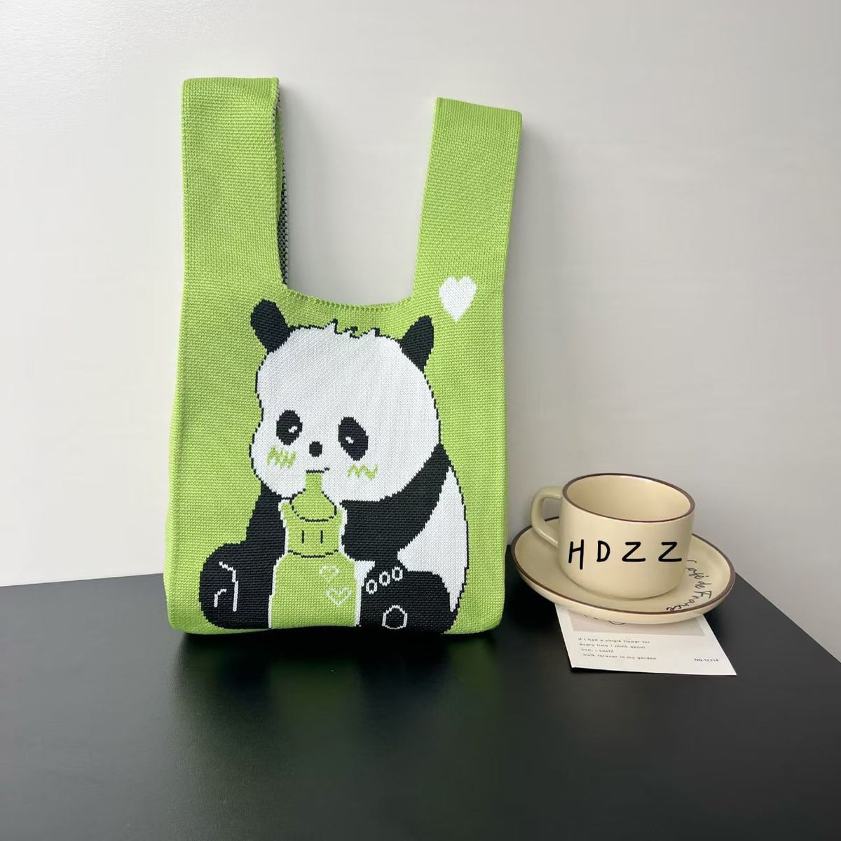 Women's Cute Panda Knitted Gift Niche High-grade Women's Handbag