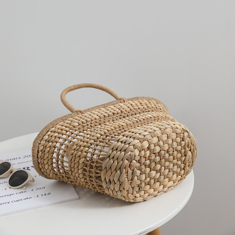 French Retro Straw Niche Hollow Woven Shoulder Bags