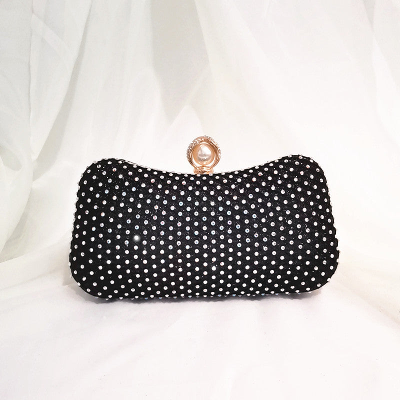 Diamond Pearl Pillow-shaped Net Shiny Dress Dinner Evening Bags
