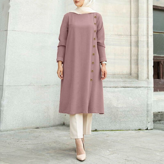 Women's Casual Long Sleeves Fastener Decoration Sleeve Clothing