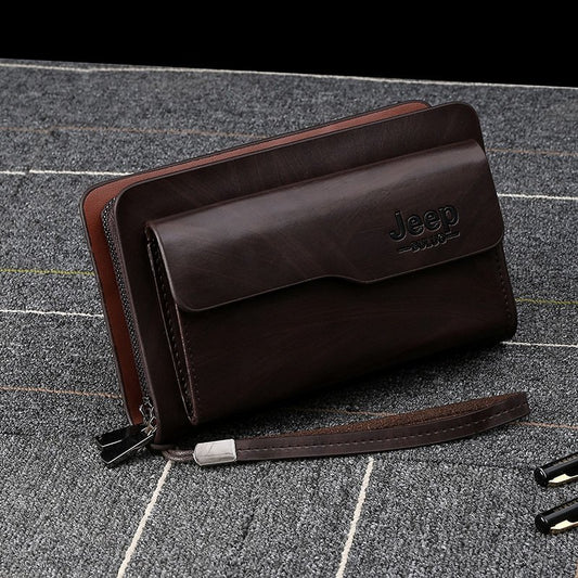 Men's Clutch Large Capacity Business Long Zipper Bags