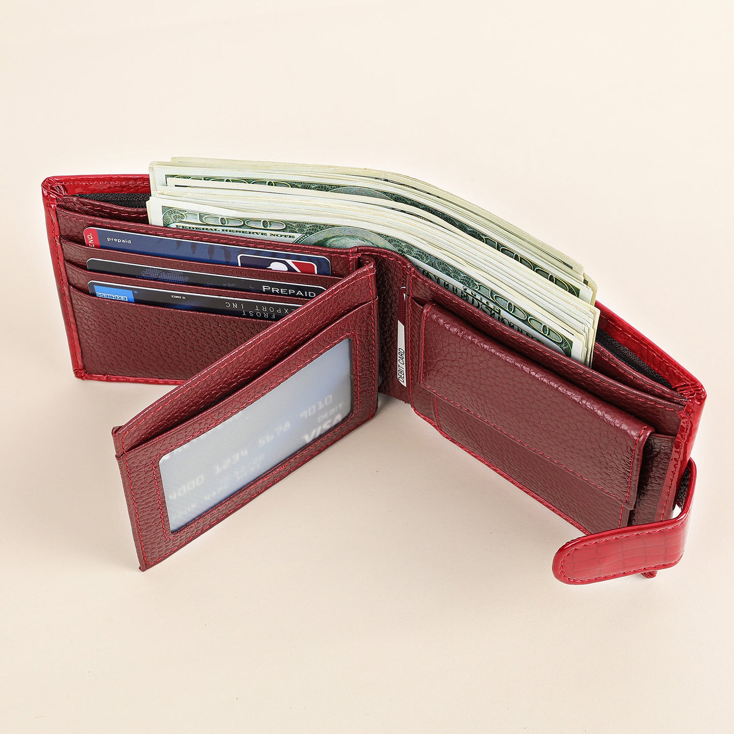 Women's Short Chic Large Capacity High-grade Patent Ladies Wallets