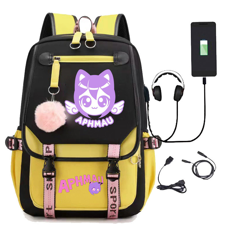 Women's & Men's & Korean Trend Computer Charging Middle School Students' Schoolbags