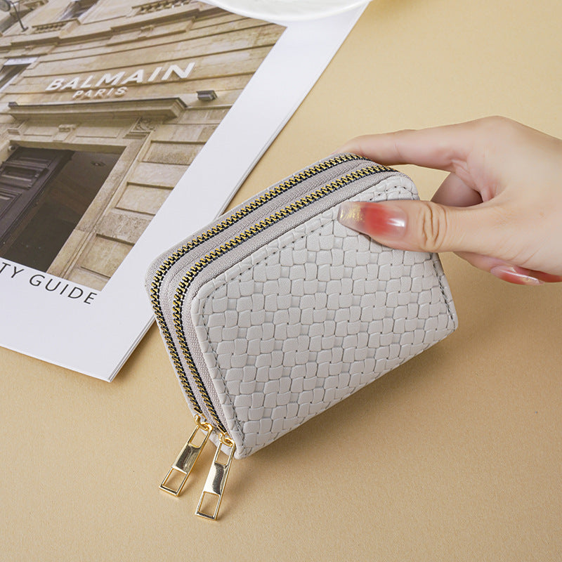 Women's Simple Compact Double Layer Zipper Fashion Ladies Wallet
