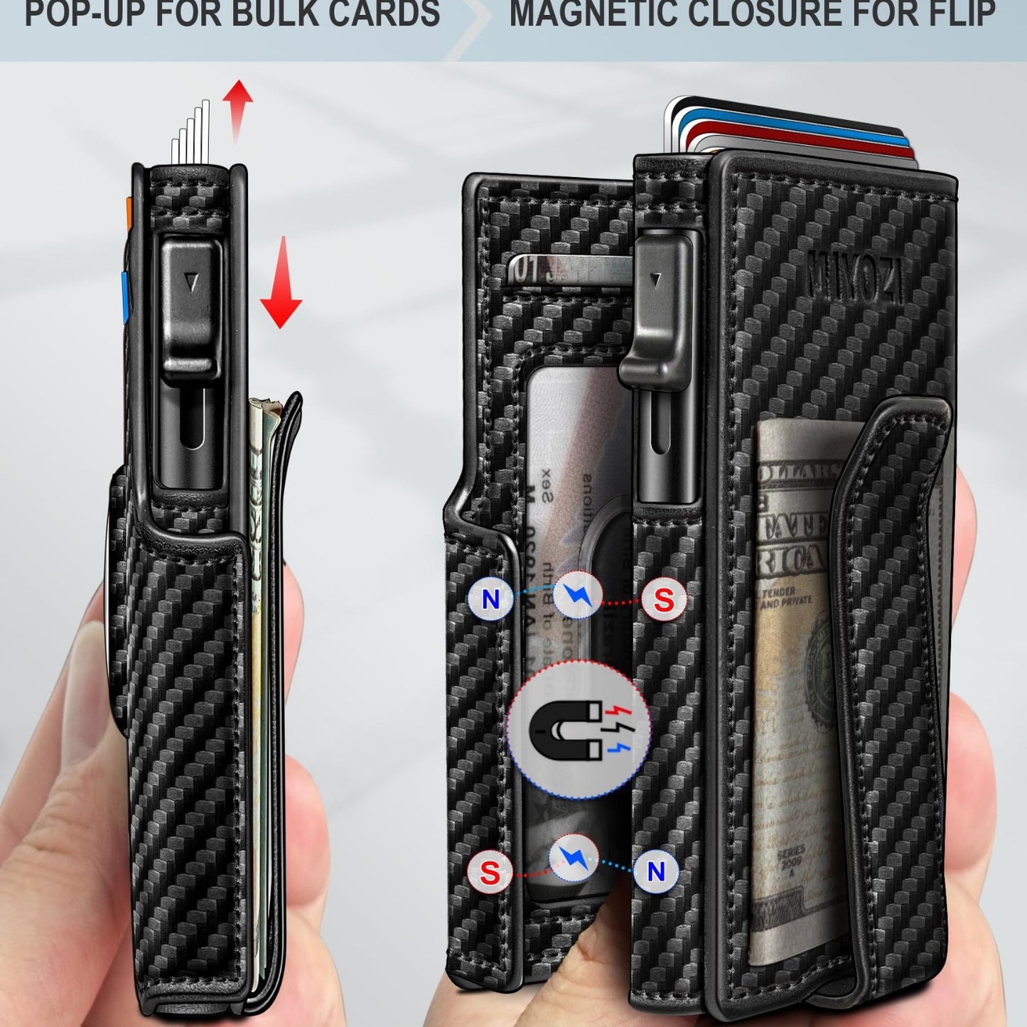 Men's Stylish Carbon Fiber Leather High-grade Men's Wallets