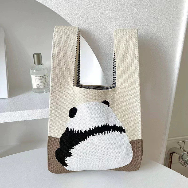 Fashion Style Knitted Hand Shopping Portable Women's Handbag