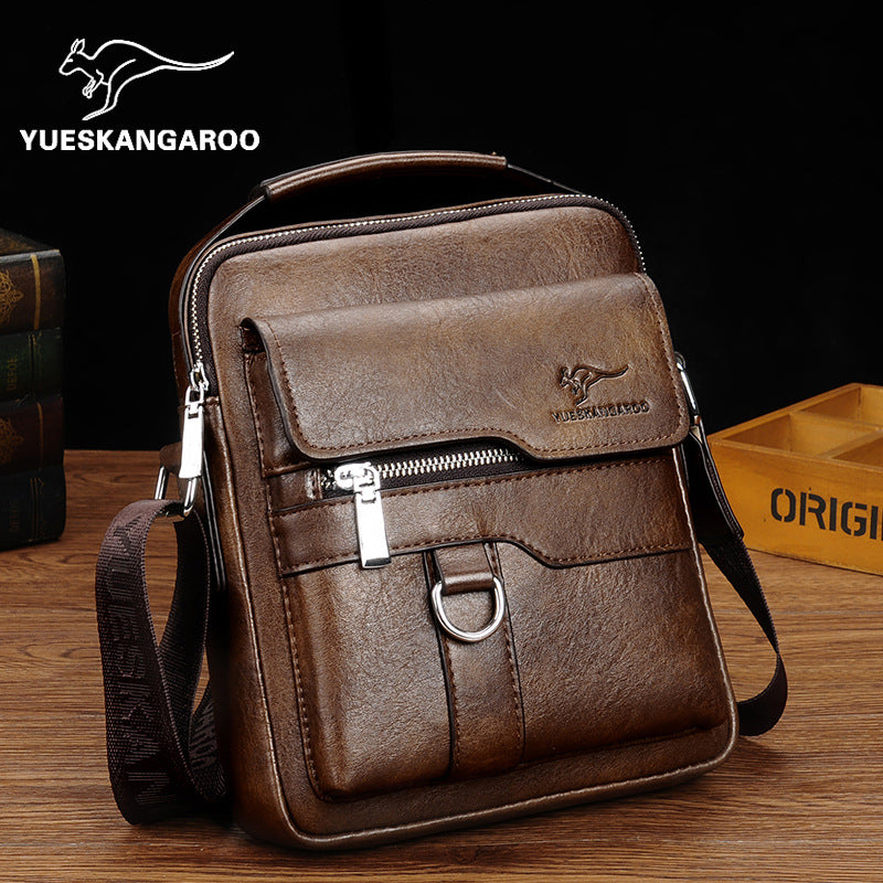 Men's Soft Leather Large Capacity Business Men's Shoulder Bags