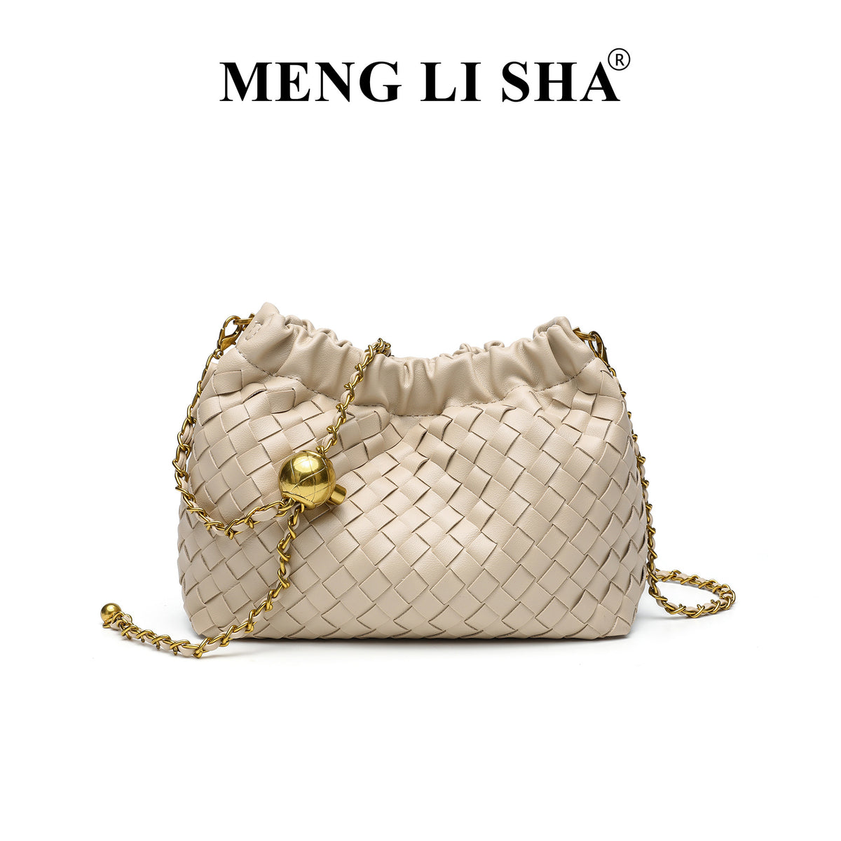 Design Chain Woven Cloud Simple Stylish Textured Women's Handbag
