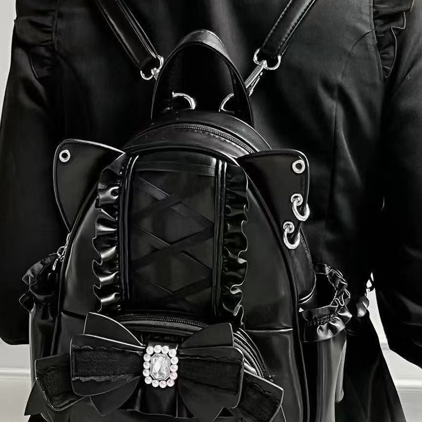 Women's Cute Bow Lace Cat Ear Bags