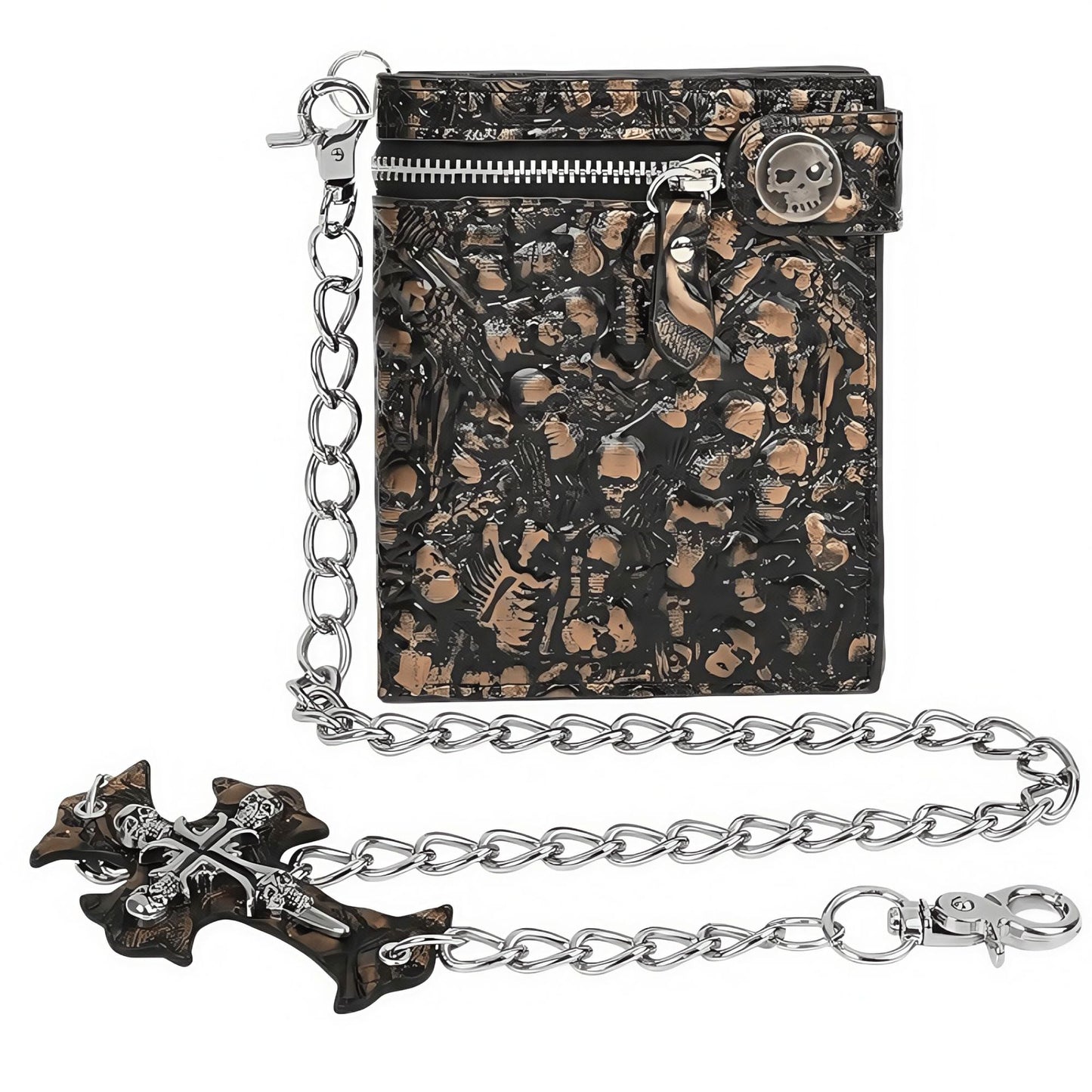 Men's Gothic Style Punk Death Skull Motorcycle Men's Wallets