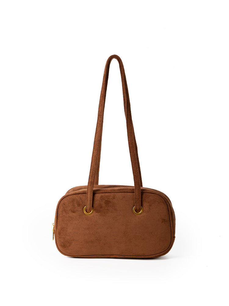 Design Suede Retro Easy Matching High Shoulder Bags