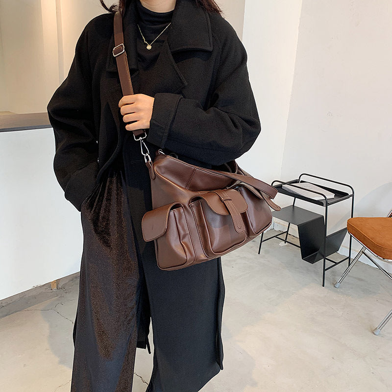 Women's Big Trendy Korean Work Clothes Large Shoulder Bags