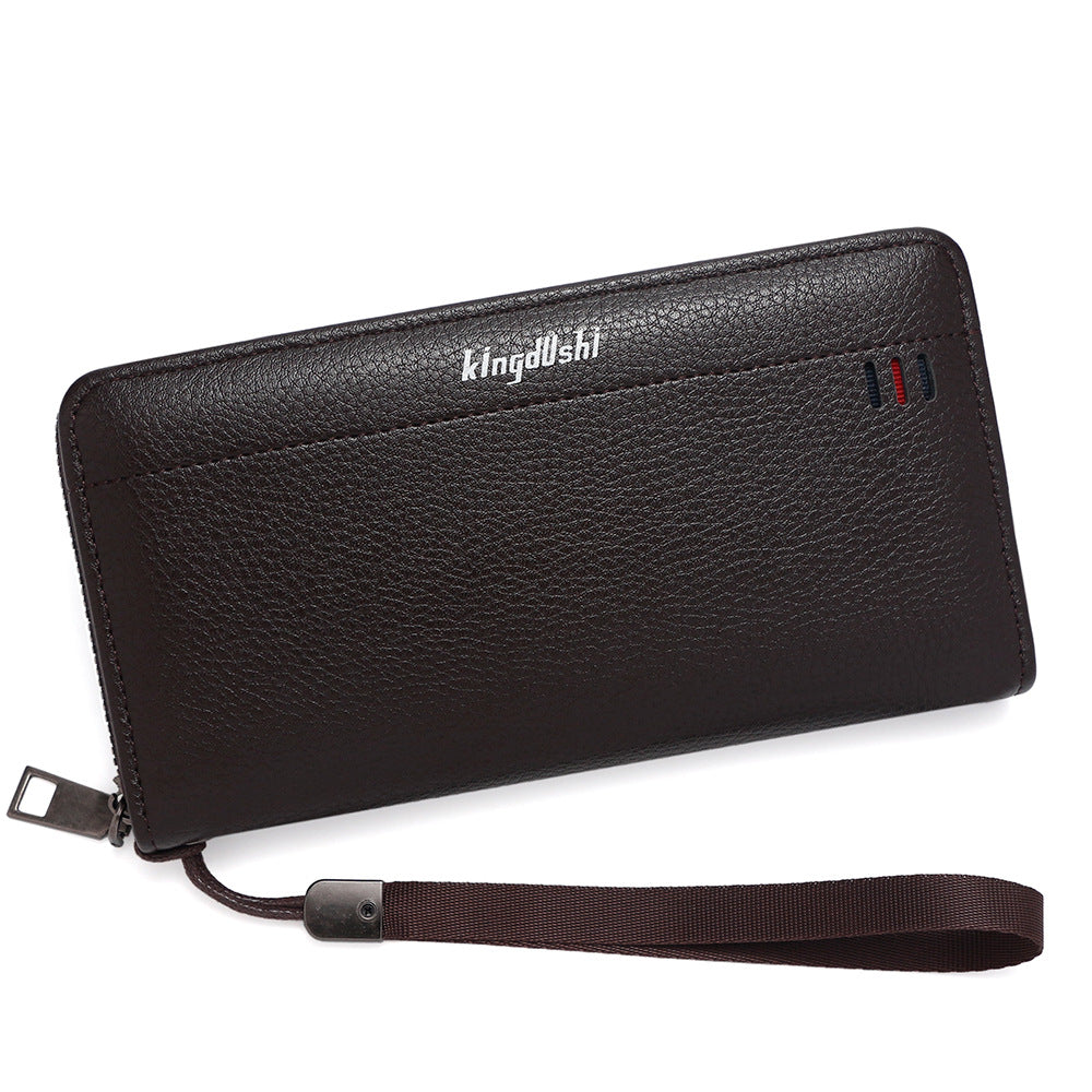 Men's Wholesale Litchi Pattern Large Capacity Multiple Slots Long Men's Wallet