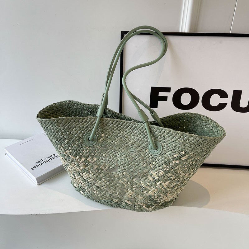 Straw Large Capacity French Hand-woven Holiday Crossbody Bags