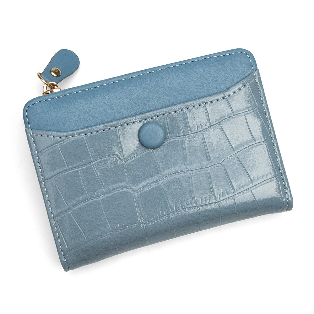 Women's Vintage Stone Pattern Multiple Slots Side Zipper Purses