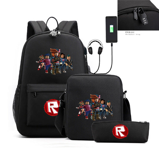 Surrounding The Game Charging Unisex Pencil Three-piece Bags