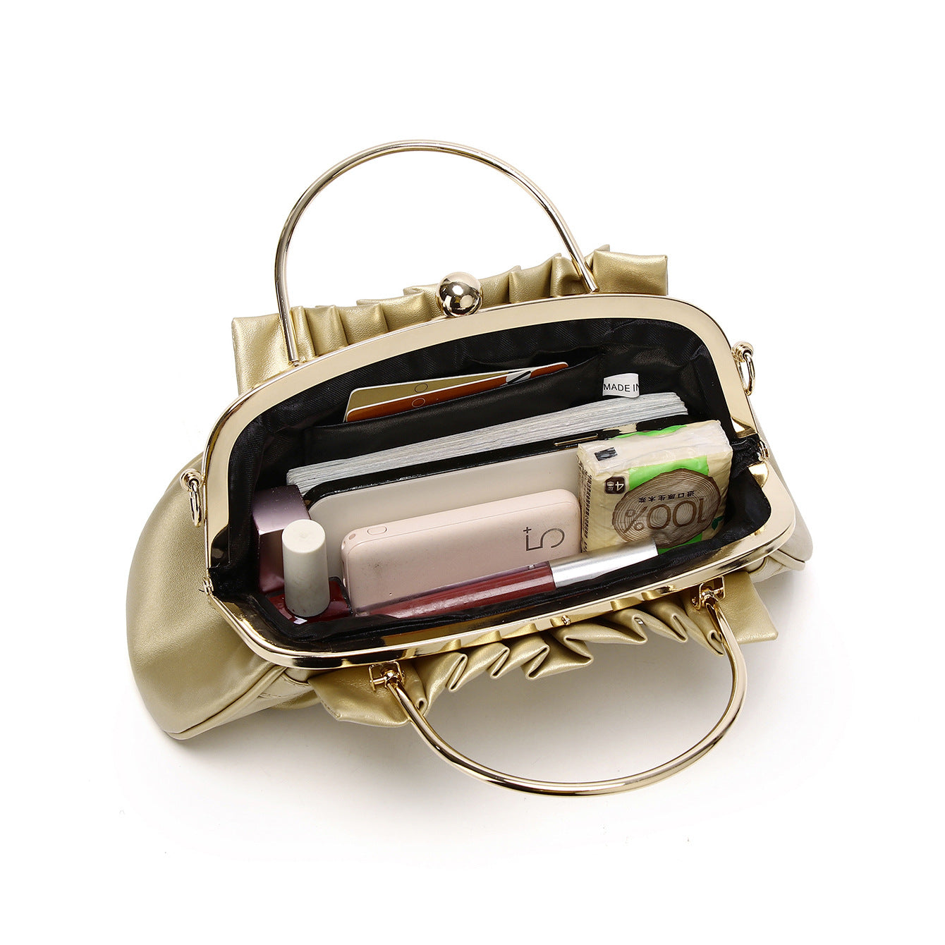 Vintage High-grade Diamond Western Style Wrinkled Handbags